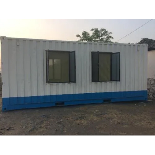 White And Green Galvanized Office Container