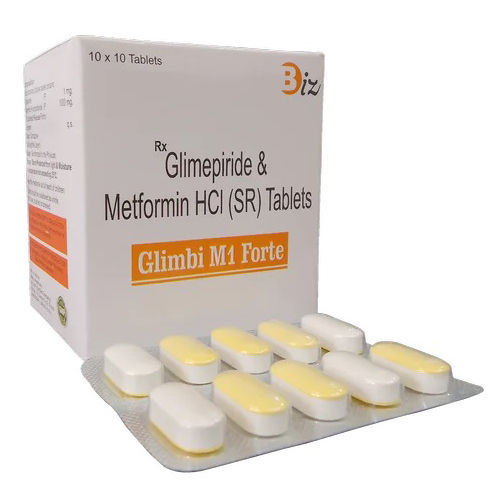 ग्लिमपाइराइड 1mg और मेटफोर्मिन Hcl Sr 1000 टैबलेट सामान्य दवाएं