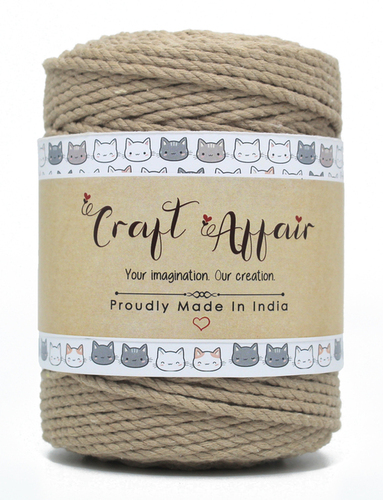 Macrame Cord Thread For Craft - Beige Shinny