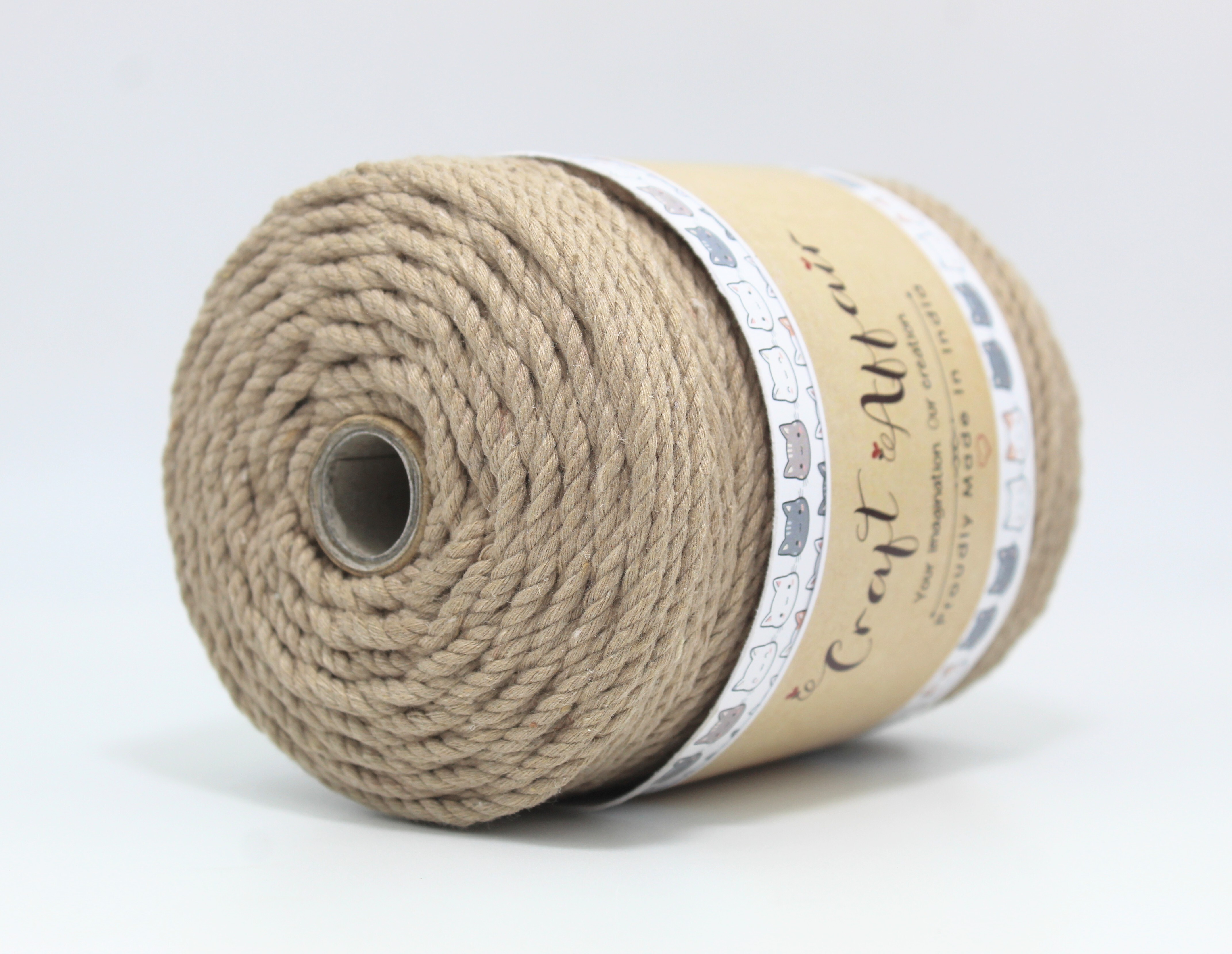 Macrame Cord Thread For Craft - Beige Shinny