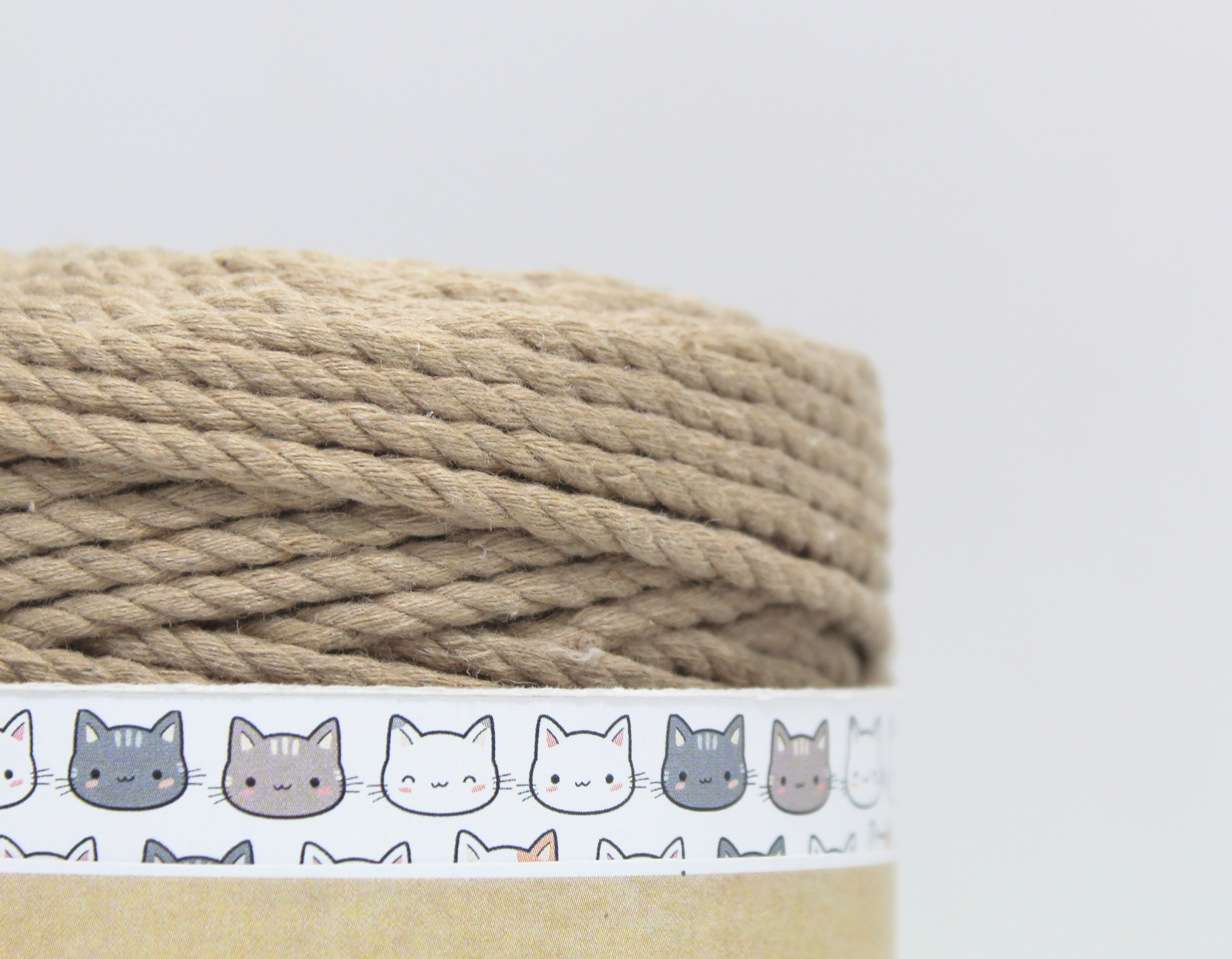 Macrame Cord Thread For Craft - Beige Shinny