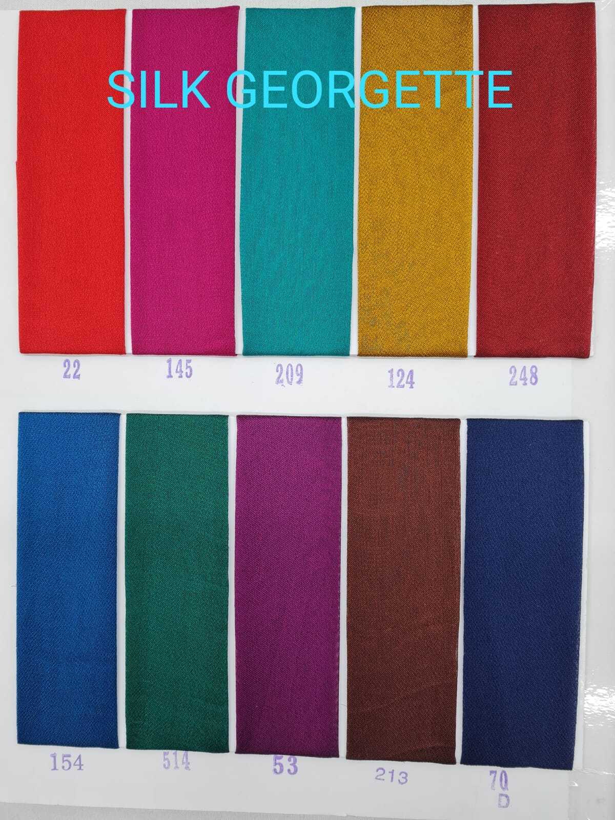 Silk Georgette Plain Fabric - Attributes: Washable