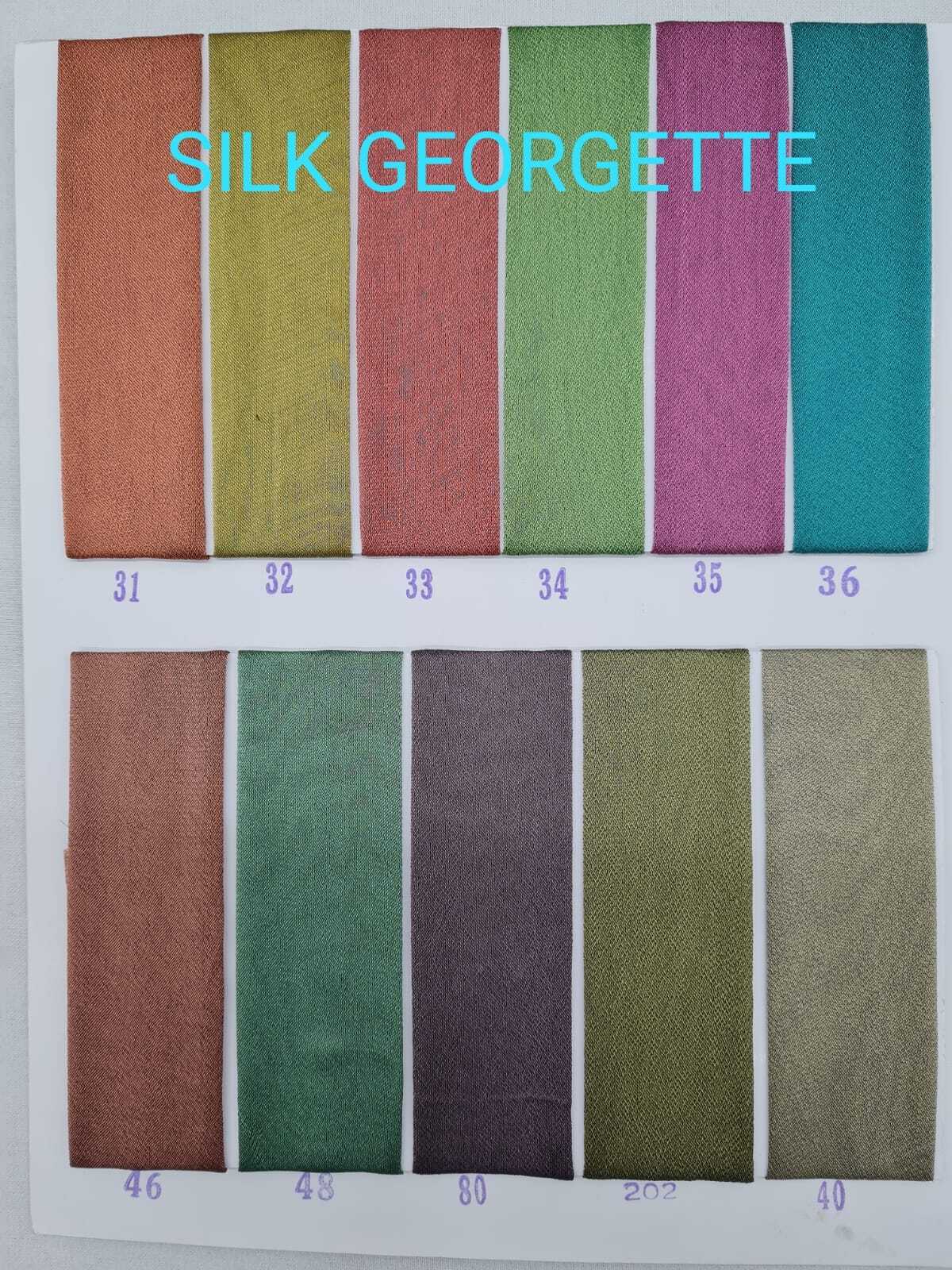 Silk Georgette Plain Fabric - Attributes: Washable