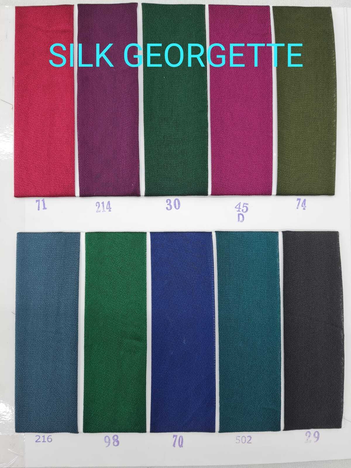 Silk Georgette Plain Fabric - Attributes: Washable