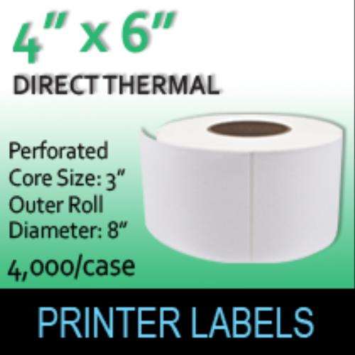 Barcode Thermal Labels - Color: White