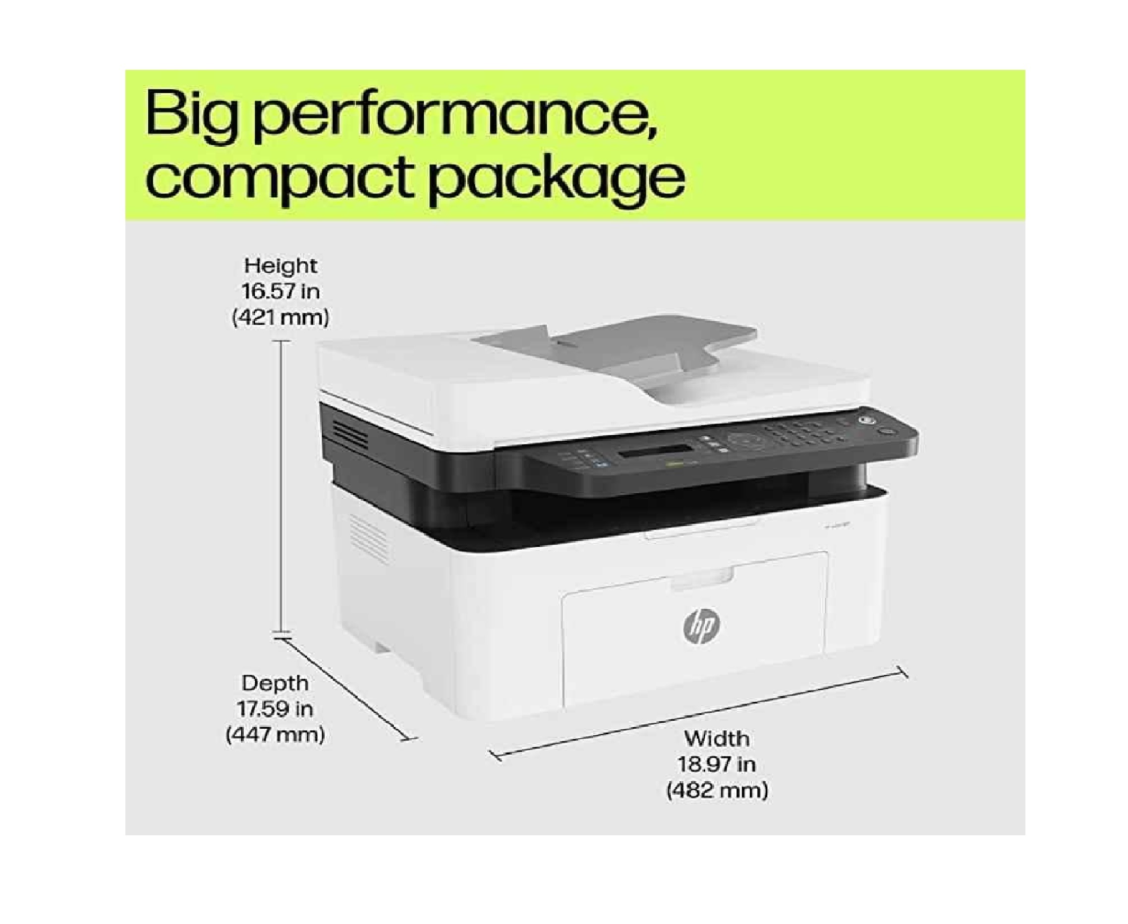 Hp Laserjet Mfp 1188fnw All In One Monochrome Laser Printer - Weight: 7.46 Kilograms (Kg)