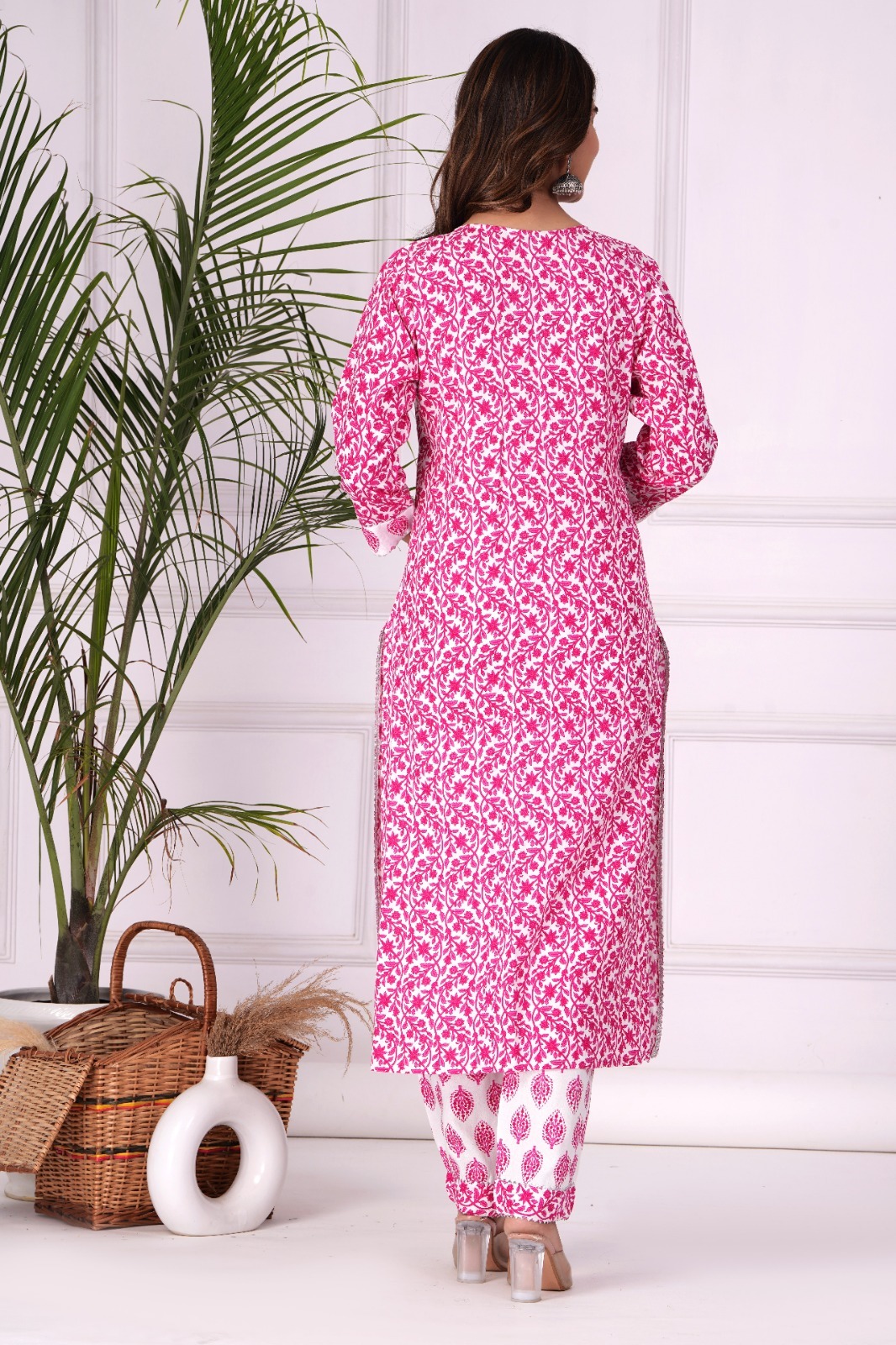 Ladies Kurta - Cotton Blend Fabric, Elegant Design With Comfortable Fit And Unique Patterns