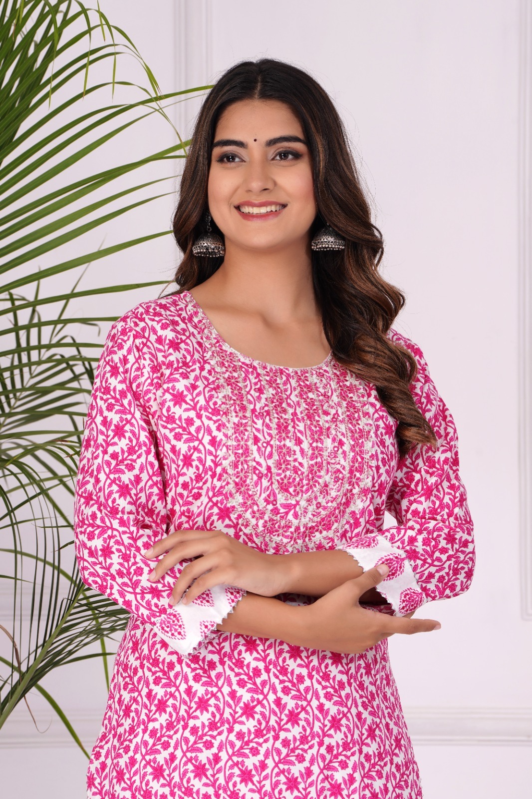 Ladies Kurta - Cotton Blend Fabric, Elegant Design With Comfortable Fit And Unique Patterns