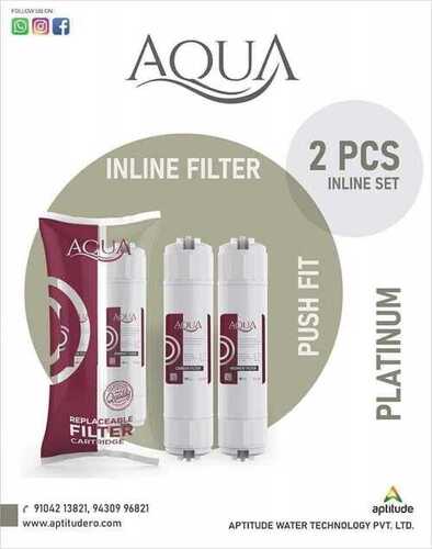 एक्वा प्लेटिनम 2 पीस सेट इनलाइन फ़िल्टर कार्ट्रिज