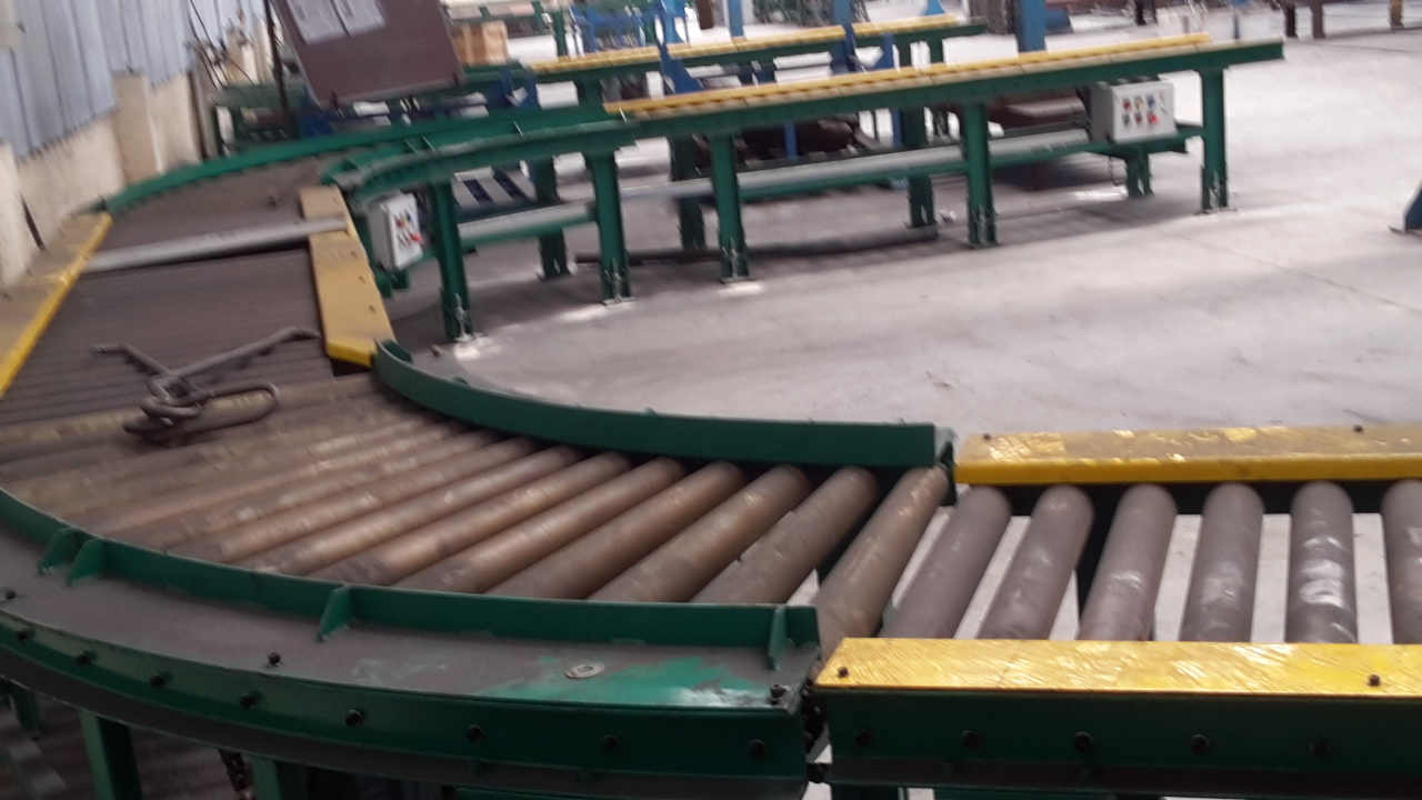 Radius Roller Conveyor - Material: Ms