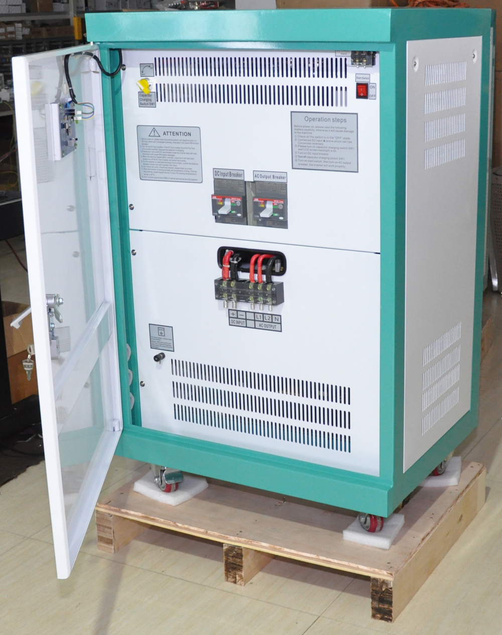 25kw 240v/120v Split Phase 60hz Pure Sine Wave Off Grid Inverter - Color: White And Green