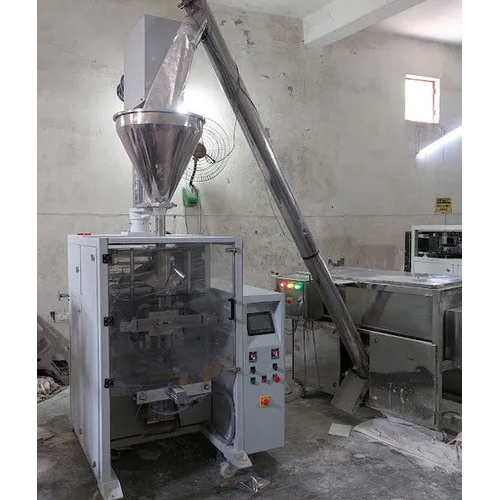 Masala Packaging Machine - Stainless Steel Construction, Silver Finish | Automatic Grade with PLC Control and Electric Drive Type