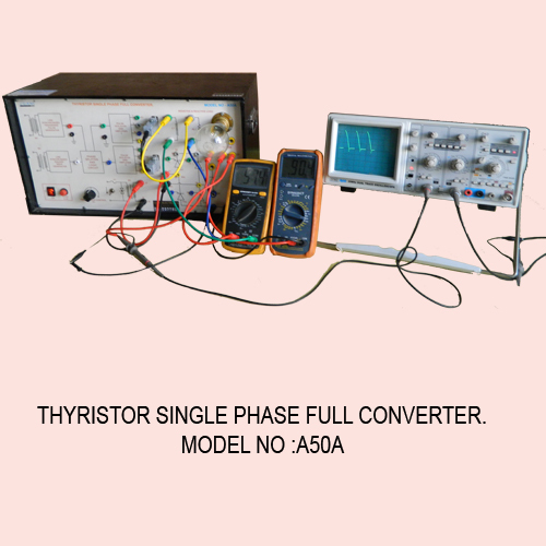 Thyristor Single Phase Full Wave Converter - Aluminum, 230v Power Circuit, Load Capacity 25w | Ujt Triggering Circuit, Observe Waveforms On Cro, Industrial Electronics Training Kit