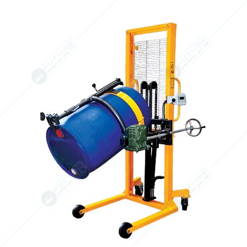Drum Lifter - Inner Leg 690 Mm, Outer Leg 980 Mm, Max Lifting Height 300 Mm, Lifting Capacity 350 Kg | Durable, Easy To Operate, Auto Finish Coating, Ptfe Seals