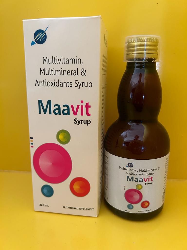 Multivitamin Syrup - 150 Ml Pure Formulation | Effective For Cell Damage, Vitamin Deficiencies, Eye And Skin Health, Recommended For Children & Adults