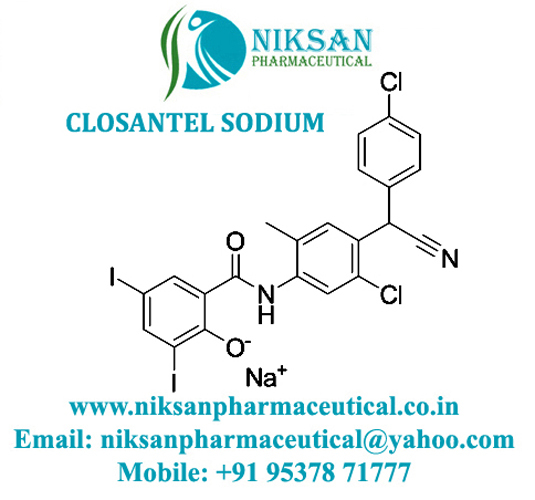Closantel Sodium - White To Off-white Solid Powder, Medicine Grade | 99% Purity, Highly Effective Anti-parasitic Agent Against Liver Flukes And Gastrointestinal Roundworms