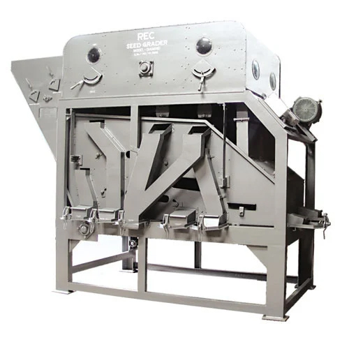 Automatic Seed Grader Cum Pre-cleaner - Mild Steel, 365x187x275 Cm | 3.0 T/hr Capacity, 7.5 Hp Air Compressor, Semi-automatic Operation, Variable Speed Control
