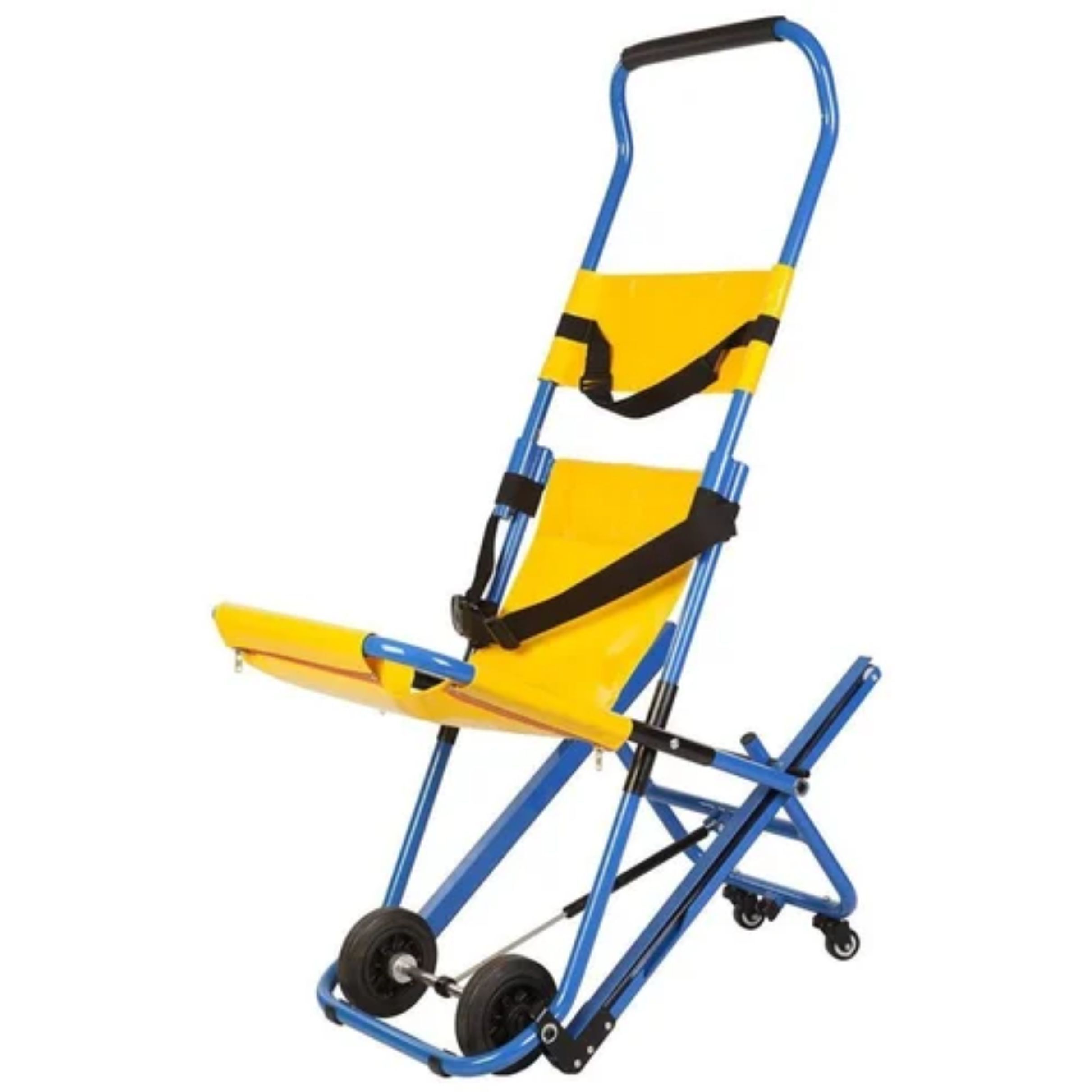 Evacuation Chairs - Aluminum & Nylon , 40x25x35 In, Yellow - 300 Lbs Capacity, Folding Frame, 3-inch Wheel Diameter For Safe Evacuations