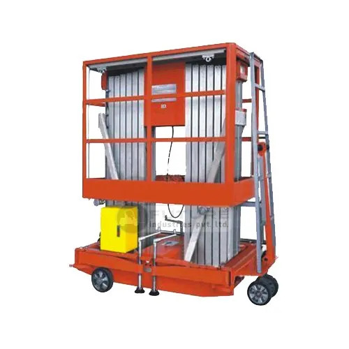 Red Single Mast Aerial Work Platform