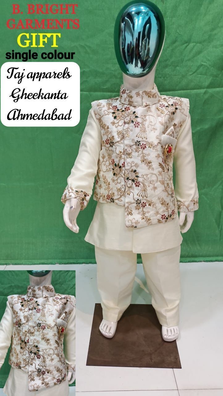 Boys Sherwani - Mehroon Embroidered Full Sleeve Ethnic Attire For Ages 3-16 | Summer Fashion Statement
