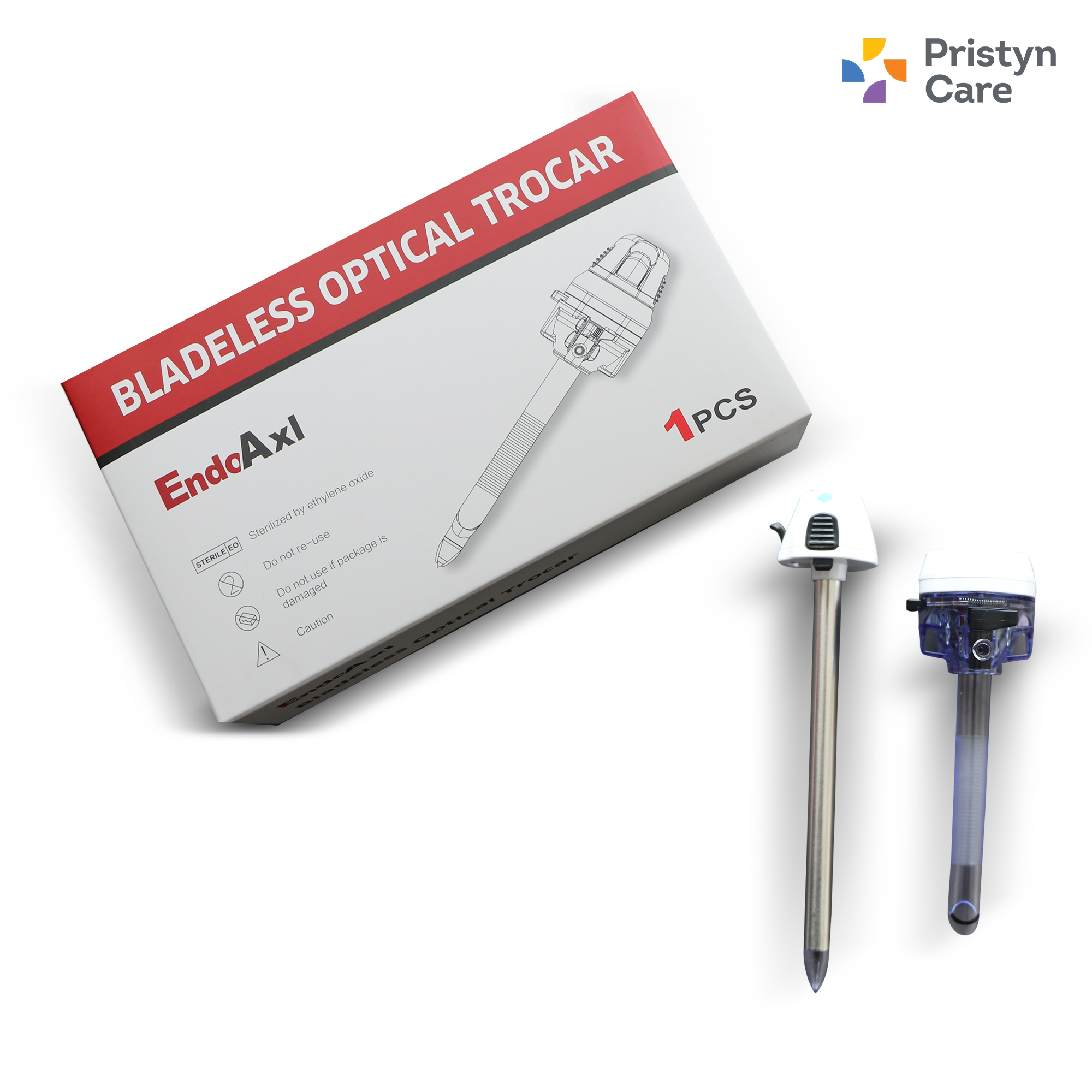 Endoxl Trocar - 100mm Length, Bladeless Tip, Double Seal, Compatible With 5mm, 10mm, 12mm, 15mm Instruments, Disposable For Laparoscopic Surgery