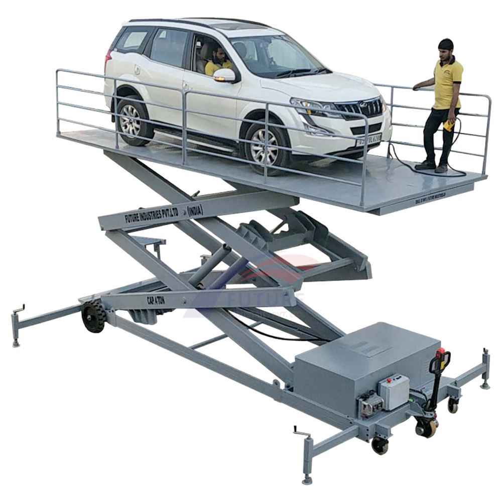 Scissor Car Lift - Color: Blue