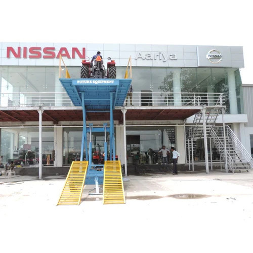 Car Elevator - Iron, Max. Lifting Height 10 Feet, Max. Weight Capacity 2200 Kgs | Scissor Lift Design, Standard Warranty, Vertical Space Optimization