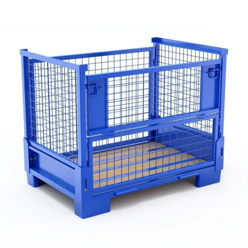 Easy To Operate Metal Pallet With Wire Net Box