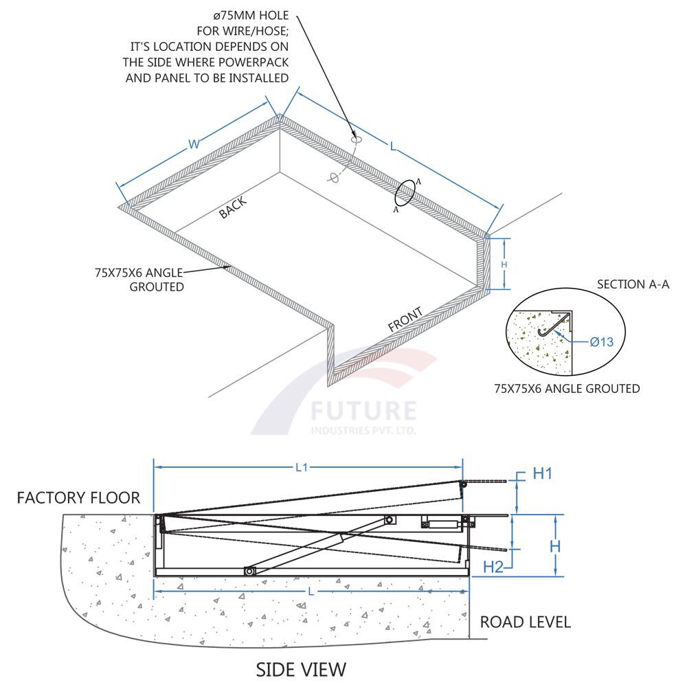 Yellow Hydraulic Dock Leveler