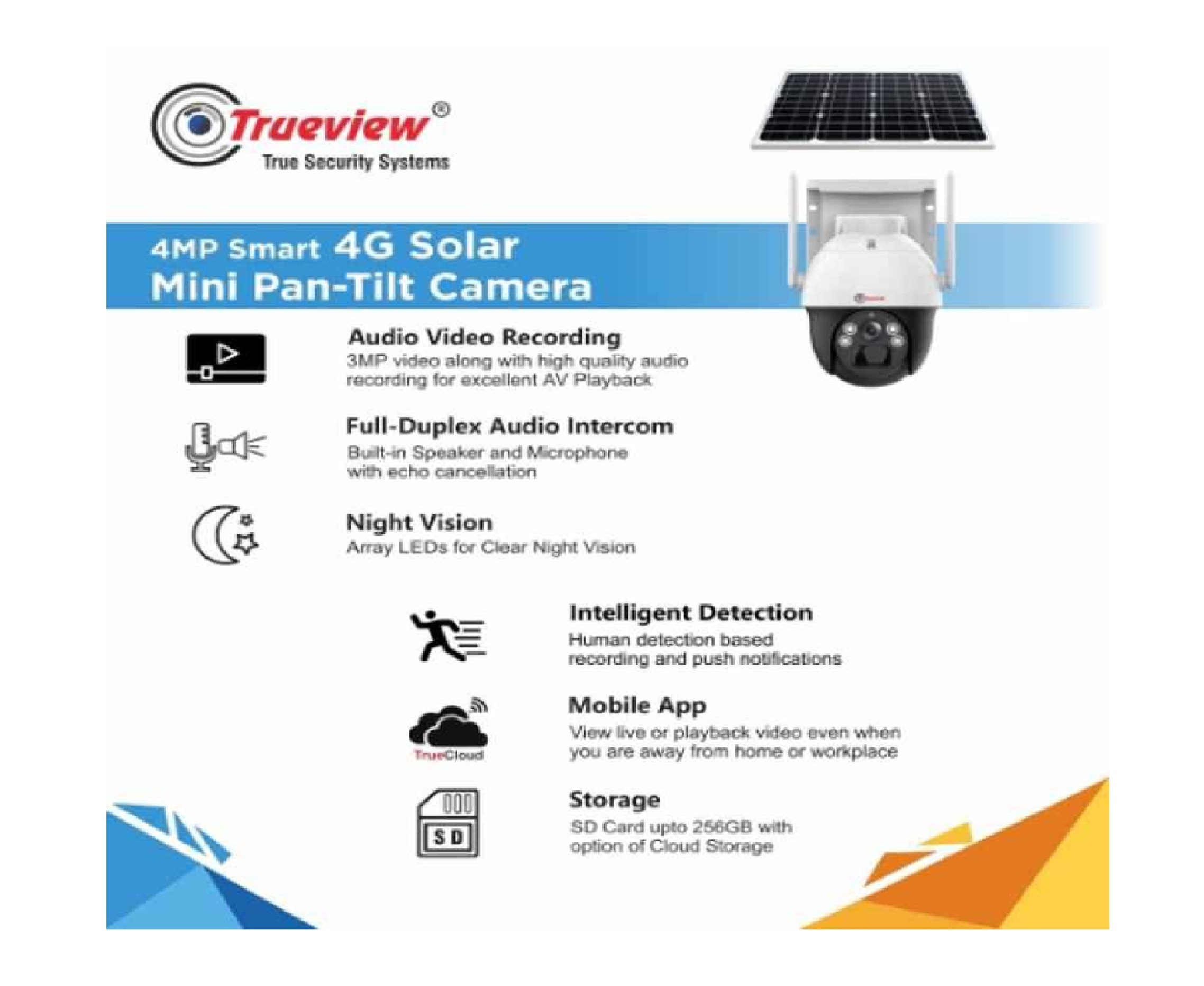 Trueview T18132 4mp 4g Solar Cctv Camera