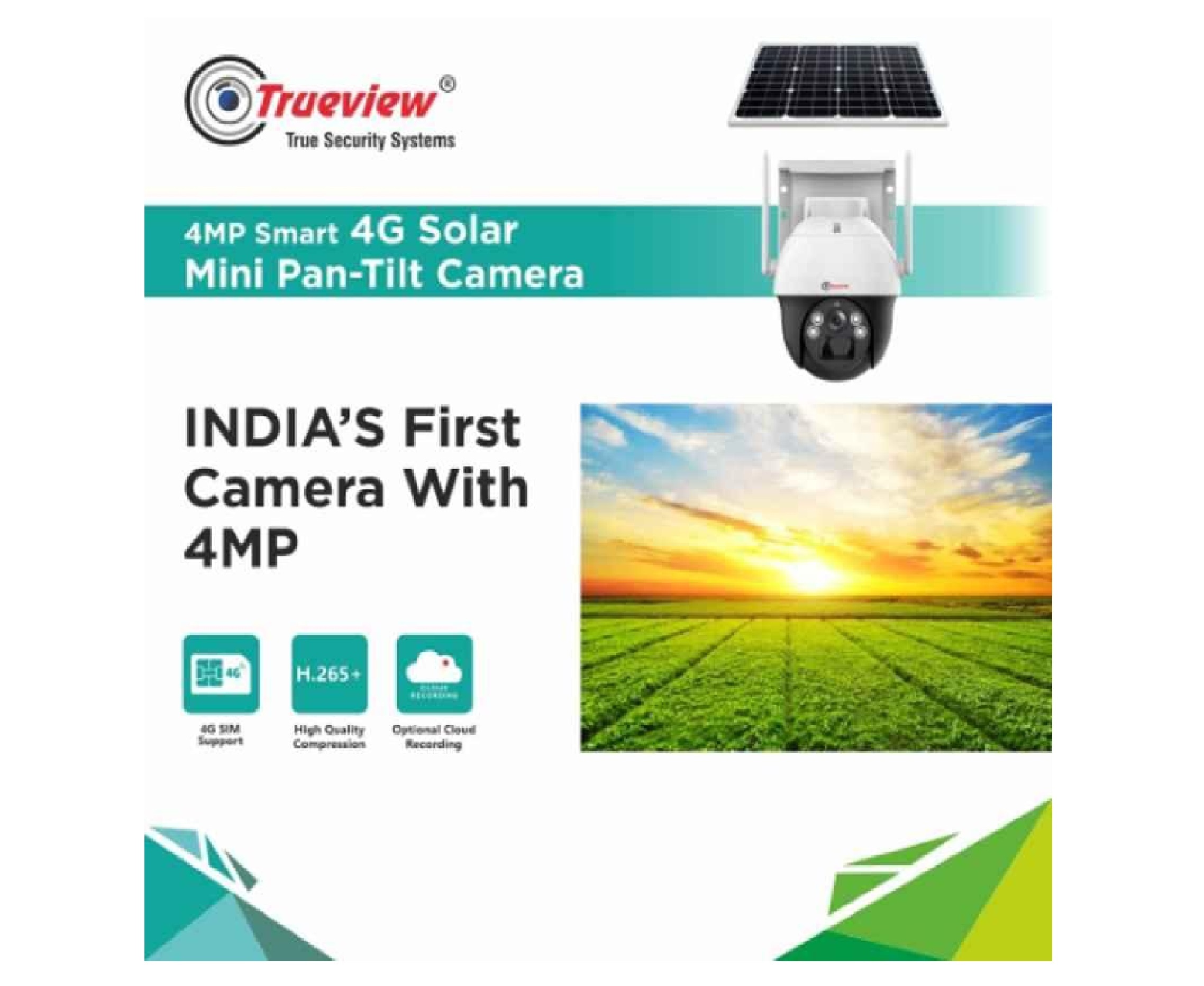 Trueview T18132 4mp 4g Solar Cctv Camera