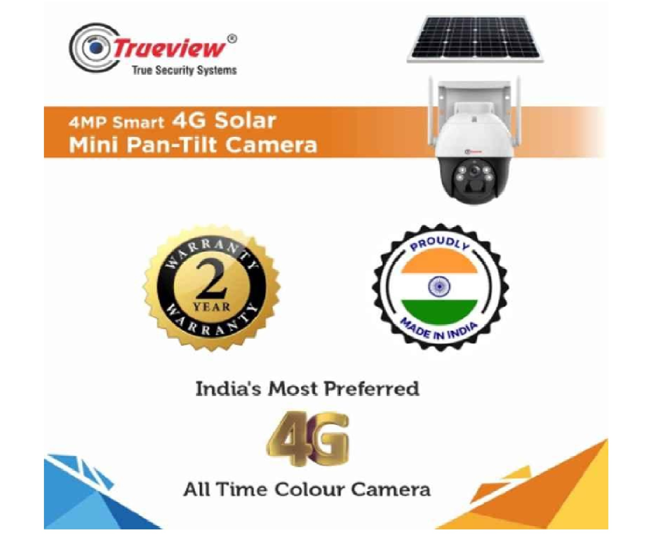 Trueview T18132 4mp 4g Solar Cctv Camera