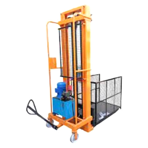 Easy To Operate Hydraulic Platform Stacker With Cage