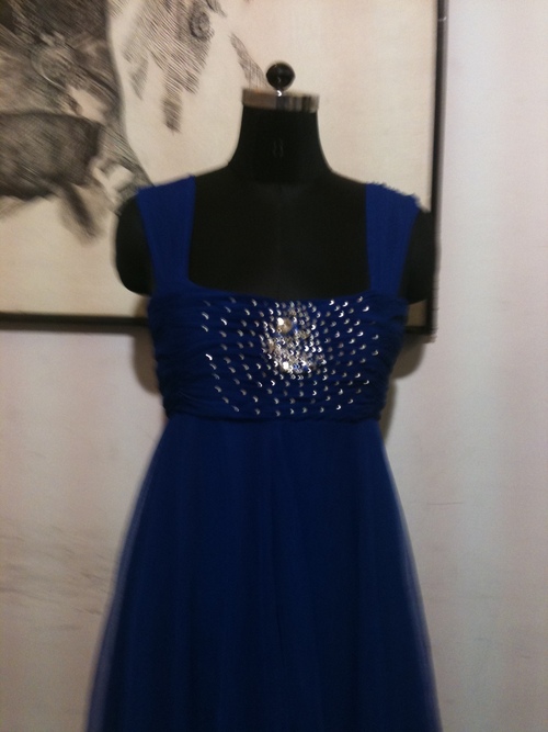 नीला गाउन