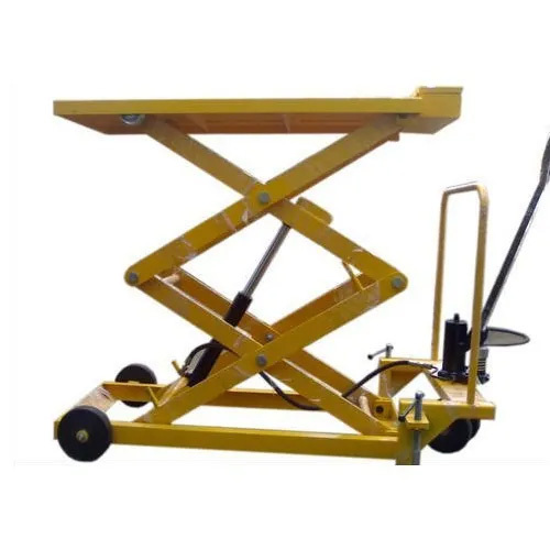 Manual Scissor Lift Table - Mild Steel, 1900x1120x950 Mm | 6000 Mm Max Height, 1600 Kg Capacity, Durable & Easy To Operate, Rust Proof