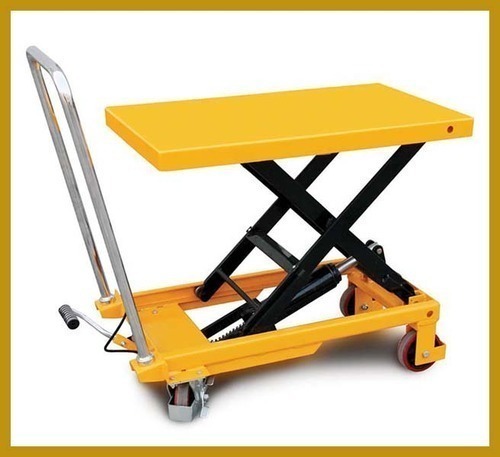 Movable Scissor Lift Table - 1800x1000mm, Orange And Blue | Easy To Operate, Hydraulic Power Source, Industrial Use, 500kg Capacity, Warranty Included