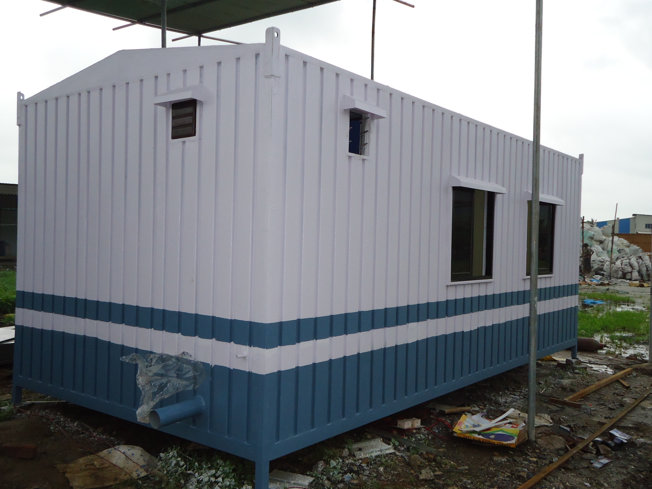Portable Office Cabin - Biodegradable And Air Ventilated Design | Captivating Interior, Easy To Paint And Maintain