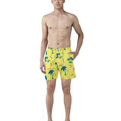 Mens Cotton Printed Boxer - Cotton, Customized Size, Available In Various Colors | Male, Plain Pattern Design For Ultimate Comfort
