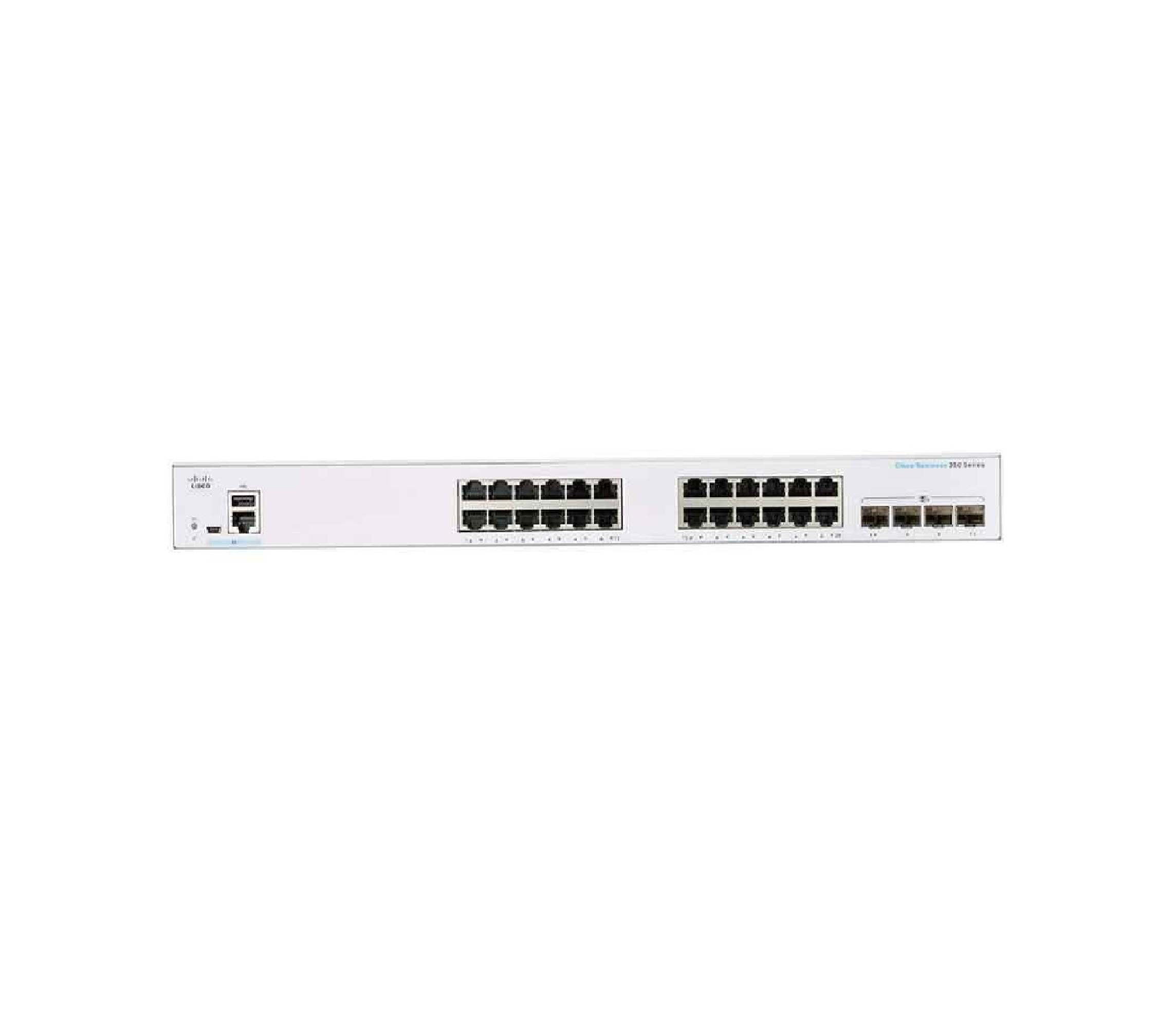 Cisco 350 Series 24-port Business Managed Switch - 445x240x44mm, White Color, 25.91w Power, 2.63kg Weight | Premium Quality Industrial Networking Solution
