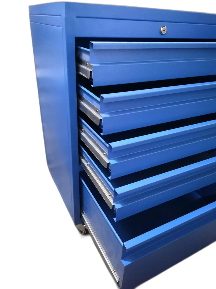 Fie-155 Industrial Trolley - Stainless Steel, 750x600x500 Mm | Heavy-duty, Blue And Grey, Versatile Storage Solution