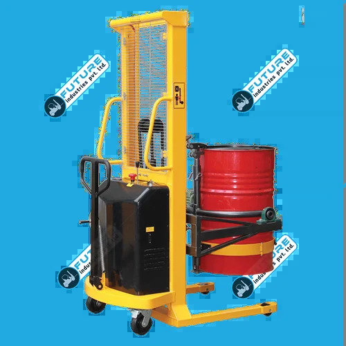 Fie-236 Semi Electric Drum Lifter Cum Tilter - 520 Kg Load Capacity, 1250 Mm Maximum Lifting Height, Yellow And Black , User-friendly Operation