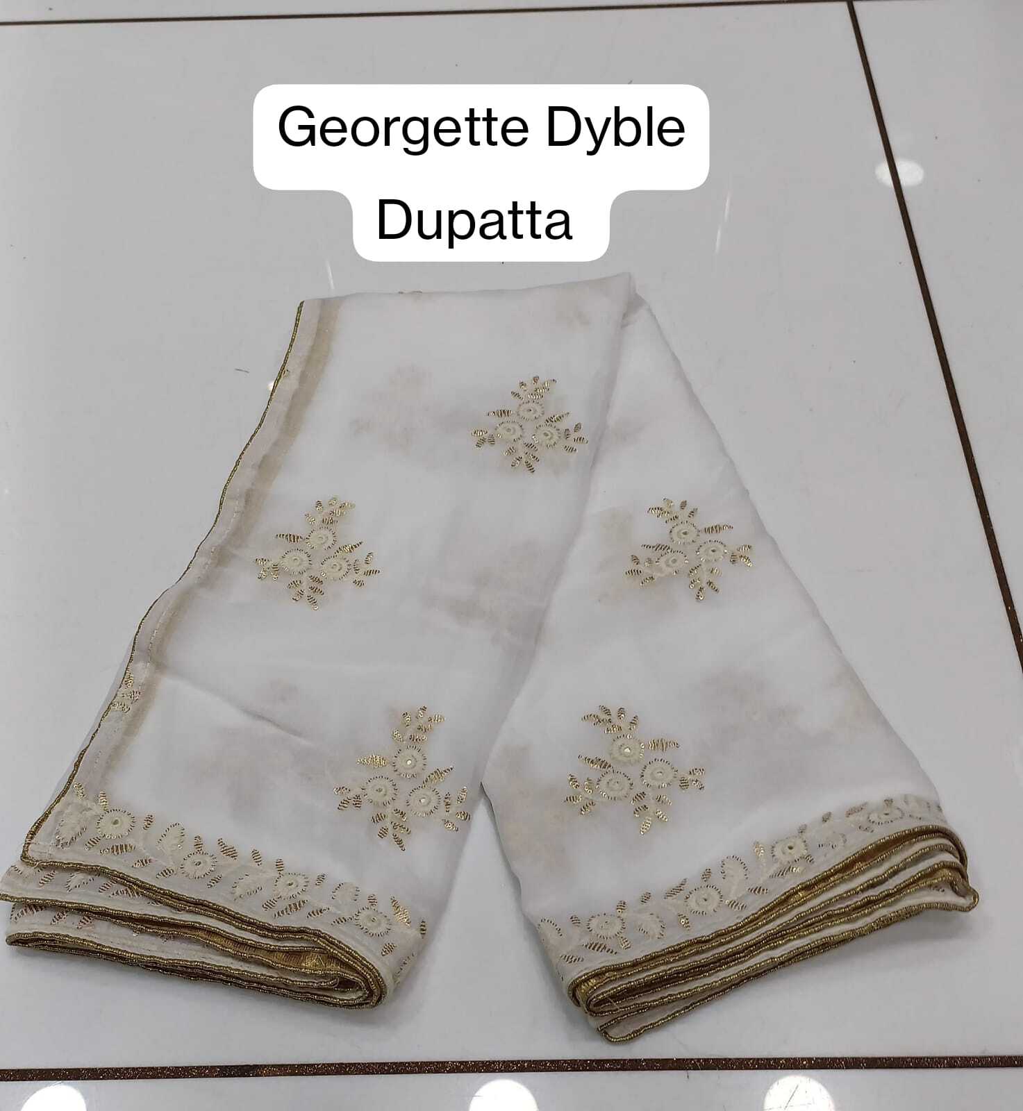 Georgette Dyble Dupatta - Attributes: Quick Dry