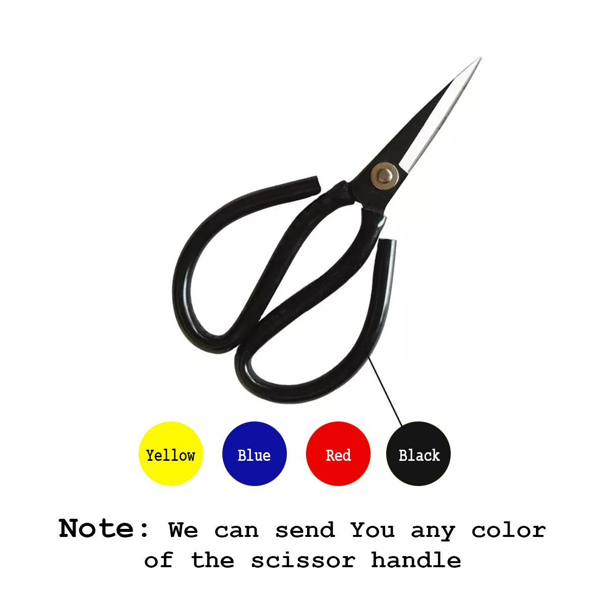 Small Economy Scissors - Steel Material, Different Sizes Available, Silver Color | Bent Plastic Sleeve Handled For Enhanced Grip And Flower Stem Use