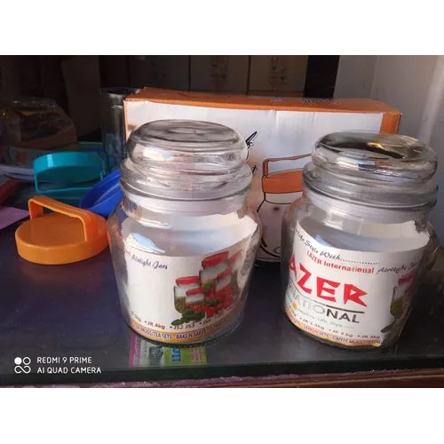 700 ml Glass Jar - Glass Material, 700 ml Size, Transparent Color | Ideal for Food Packing and Storage Solutions