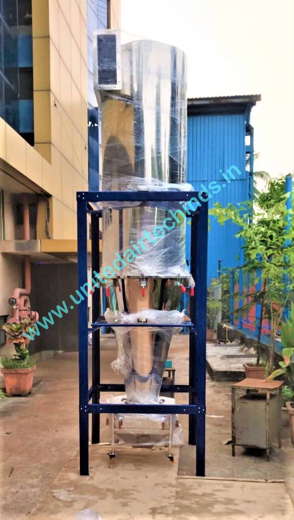Stainless Steel Cyclone Dust Separator - Color: Siemens Grey