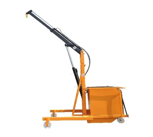 Yellow And Black 0.5 Ton Manual Mobile Floor Crane
