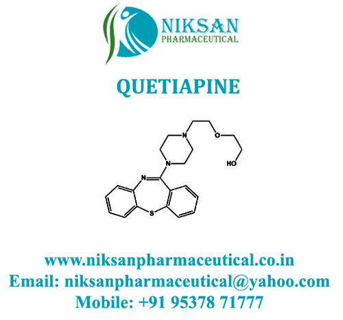 Quetiapine - CAS No: 111974-69-7, Molecular Formula: C21H25N3O2S, Purity: 99% | Antipsychotic API for Treatment of Schizophrenia and Bipolar Disorder