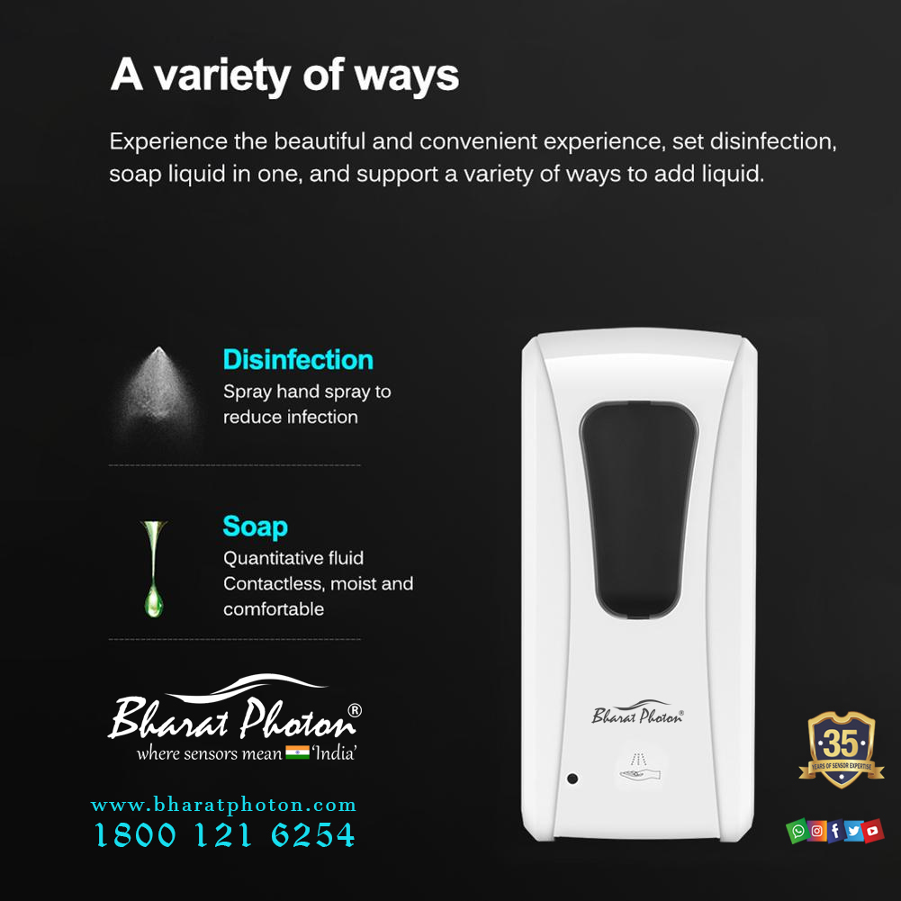 White & Black Automatic Soap/sanitizer Dispensers Bp-hsa-222