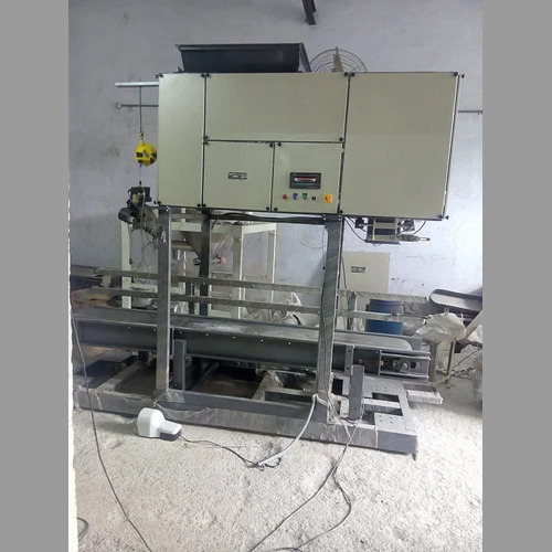 Biofertilizer Packing Machine - Ms Build 2600x1350x1360mm Dimensions | Semi-automatic Electric Driven Precision Weighing System Efficient Dust Collection