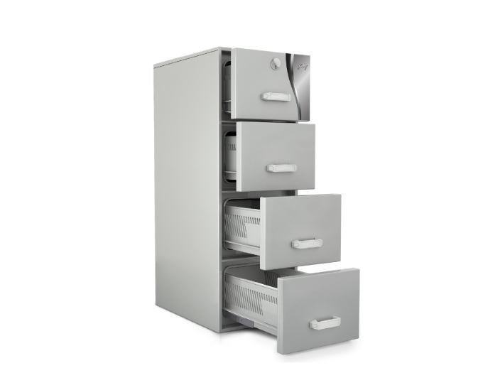 Godrej Fire Safe Filing Cabinet With 2-hour Fire Resistance - 1600 X 552 X 805 Mm, Grey | High Security Dual Control Lock, Drawer Isolation Catch, Insulated Drawers